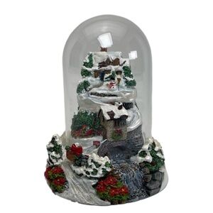 Christmas Bridge Cottage Limited Edition Domed Sculpture